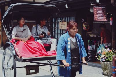 People sitting in bus