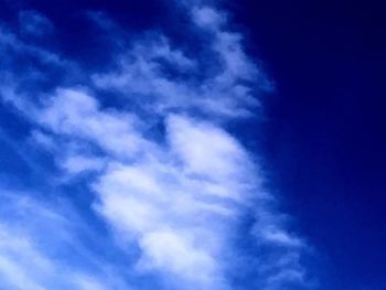 Low angle view of clouds in sky