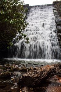 Scenic view of waterfall