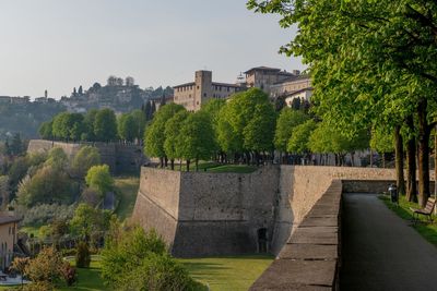 Fortified walls for the defense of the city of bergamo