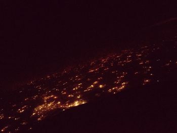 View of illuminated cityscape at night