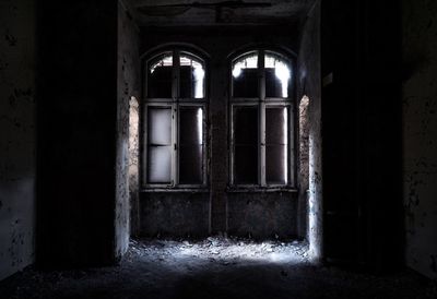 Closed windows in abandoned home