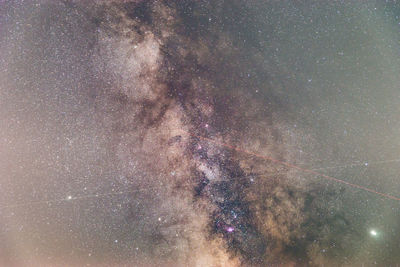 Low angle view of star field at night