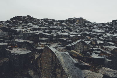 Rock formations at coast