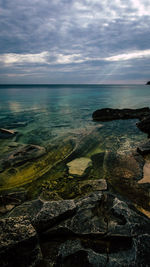 Scenic view of sea against sky
