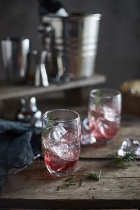 Close-up of drink on table