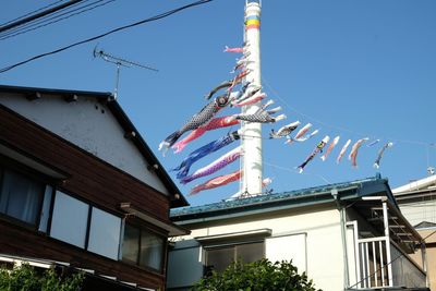 Low angle view of building against clear sky