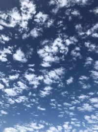 Low angle view of clouds in sky