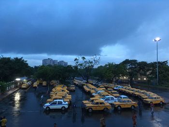 City street at dusk