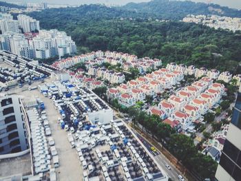 Residential buildings in town
