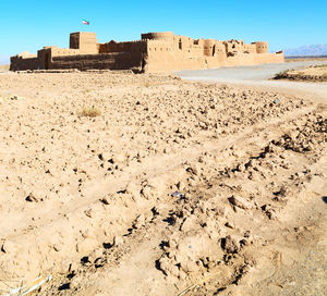 View of fort on land against sky