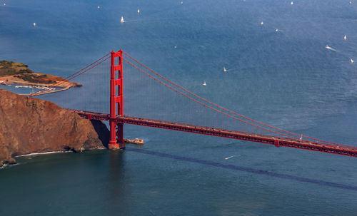 View of suspension bridge