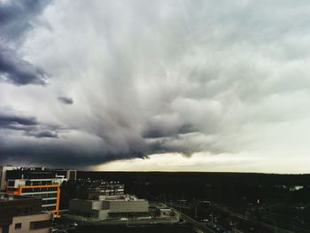 Cloudy sky over city