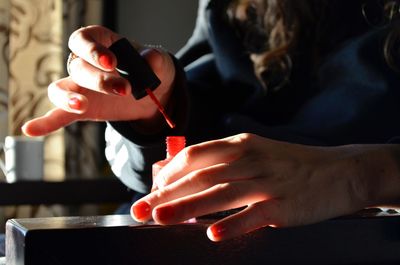 Close-up of hands