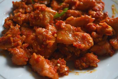 Close-up of food in plate