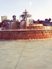 Fountain in front of temple