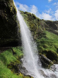 Scenic view of waterfall