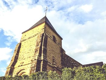 Low angle view of castle against sky