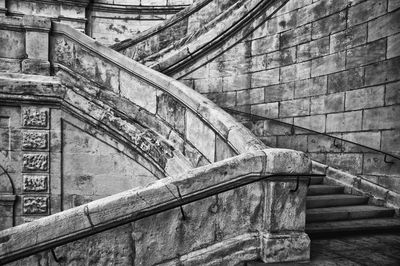 Low angle view of staircase by building