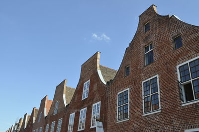 Low angle view of building against clear sky