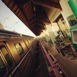 Train at railroad station