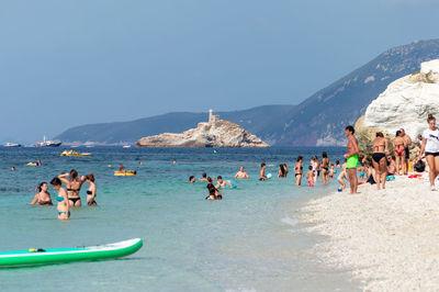 Capobianco beach in elba island, italy. white pebbles and cristal clear turquoise water