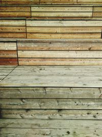 Full frame shot of wooden steps