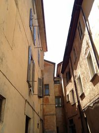 Low angle view of buildings against sky