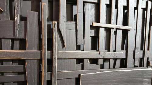 Full frame shot of wooden structure