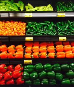 Vegetables for sale at market stall