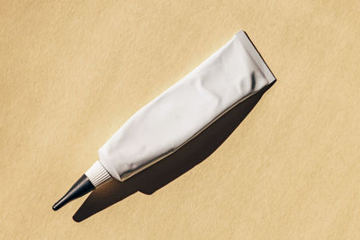 High angle view of pen on table