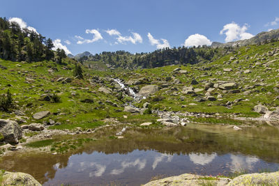 Scenic view of mountain against sky