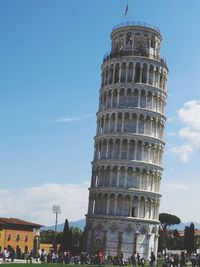 Low angle view of tourists