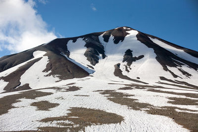 Scenic view of snowcapped mountain against sky