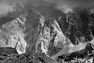 Scenic view of rocky mountains