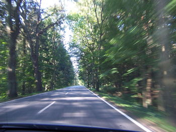 Road passing through country road