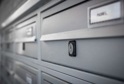 Close-up of mailbox