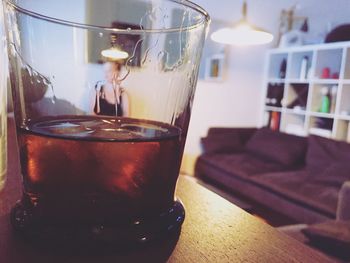 Close-up of drink on table