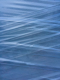 Close-up of leather covered with rippled plastic