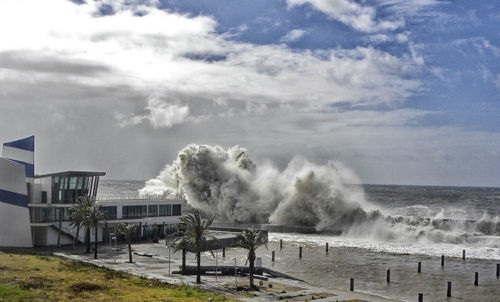 Panoramic shot of sea against sky