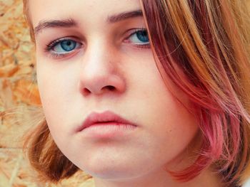 Close-up portrait of a beautiful young woman