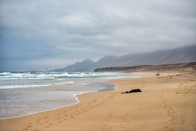 Beautiful cofete beach at fuerteventura island