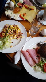 Close-up of food served in plate