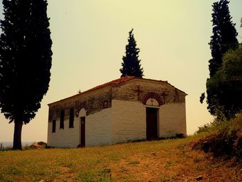 View of built structure with trees in background