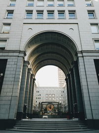 Low angle view of arched structure