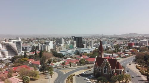 High angle view of cityscape