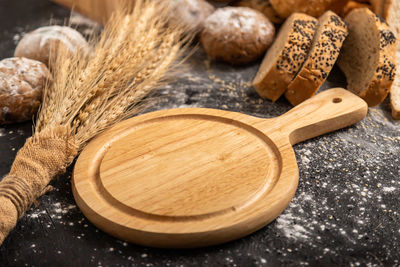 Close-up of bread in container