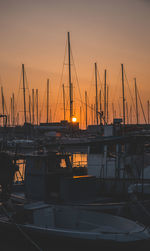 Boats in harbor