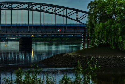 Bridge over river against sky