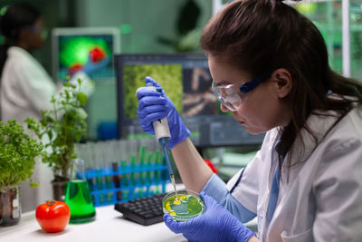 Scientist working at laboratory
